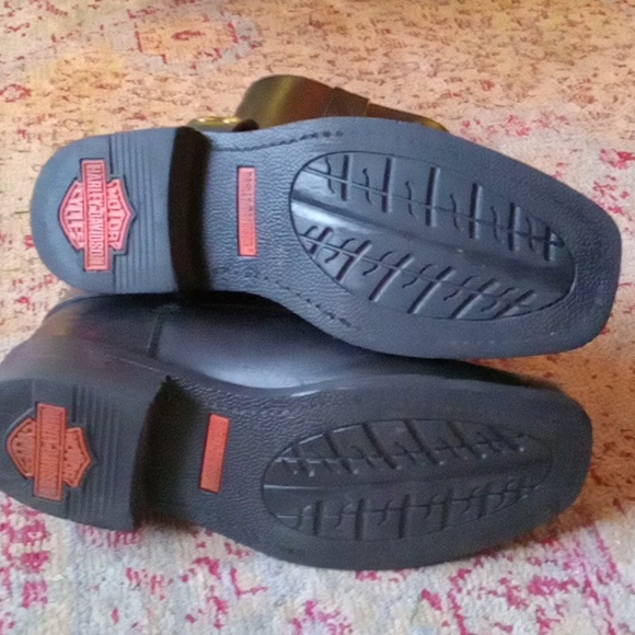 Harley Davidson leather square toed boots size 10 men's - Picture 10 of 10